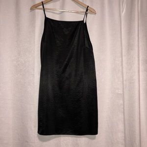 Black Mini Spaghetti Strap Dress